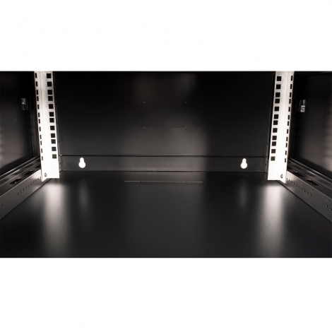 Шкаф 19" телекоммуникационный настенный, 4U 280x600х600 мм, дверь стекло, черный